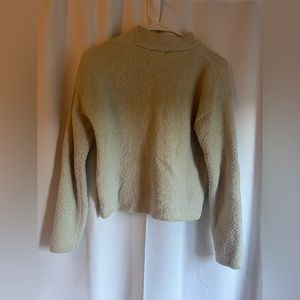 Fuzzy turtleneck sweater